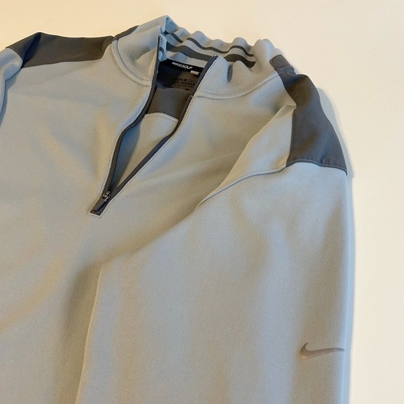 Nike‎ Golf Dri FIT 1/4 Zip Pullover Men's Medium Gray Tour Performance - Picture 4 of 6